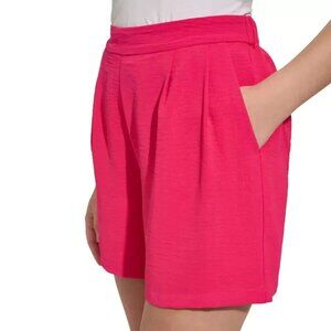 Margaritaville Women's Plus Size 2X Pink Elastic Crinkle Pull-on Shorts NWT